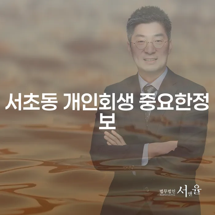 서초동 개인회생 중요한정보