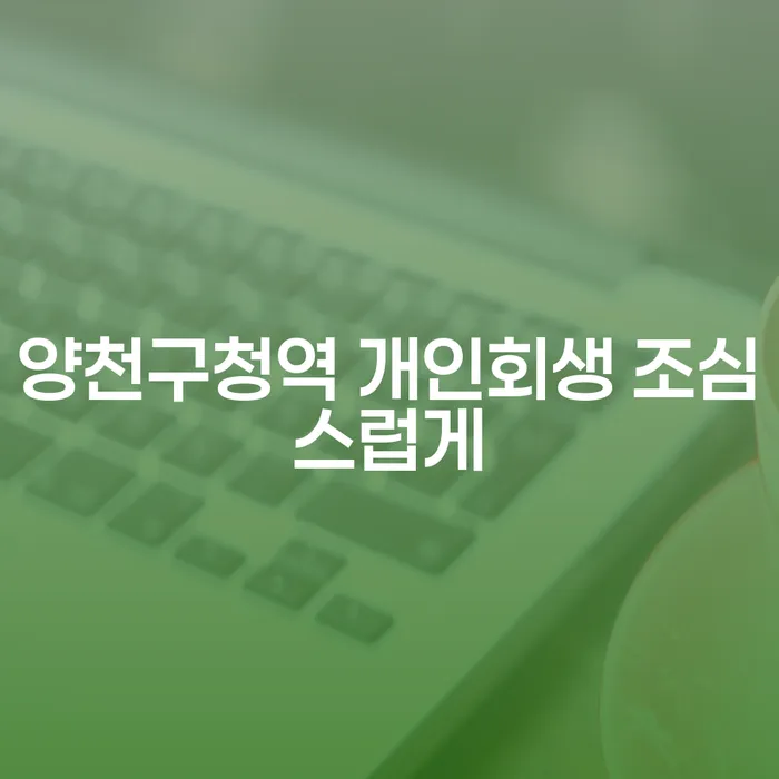 양천구청역 개인회생 조심스럽게